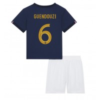 Echipament fotbal Franţa Matteo Guendouzi #6 Tricou Acasa Mondial 2022 pentru copii maneca scurta (+ Pantaloni scurti)